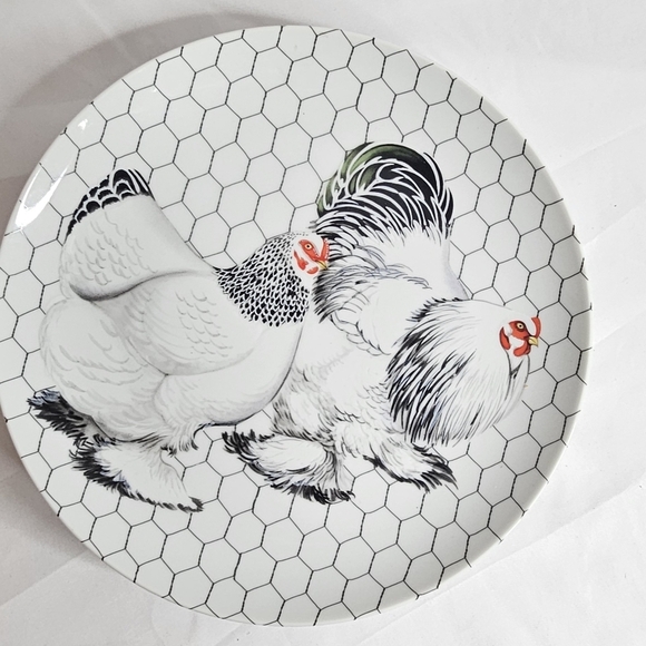 3 Fritz and Floyd Chicken Coop Porcelain Plates - Picture 3 of 7